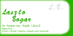 laszlo bogar business card